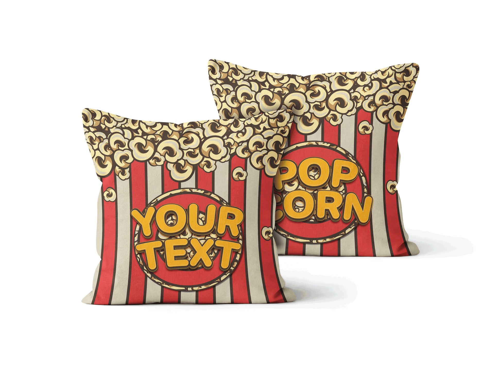 Popcorn Retro Movie Night Throw Pillow Pillow Sam + Zoey 