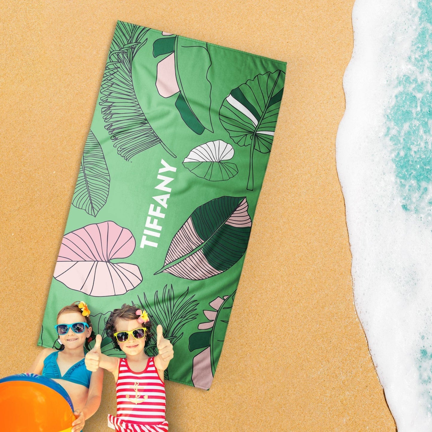 Beach Towel Green Tree