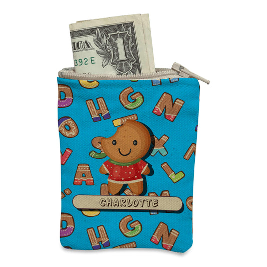 Coin Purse: Ginger Bread man Coin Purse Sam + Zoey