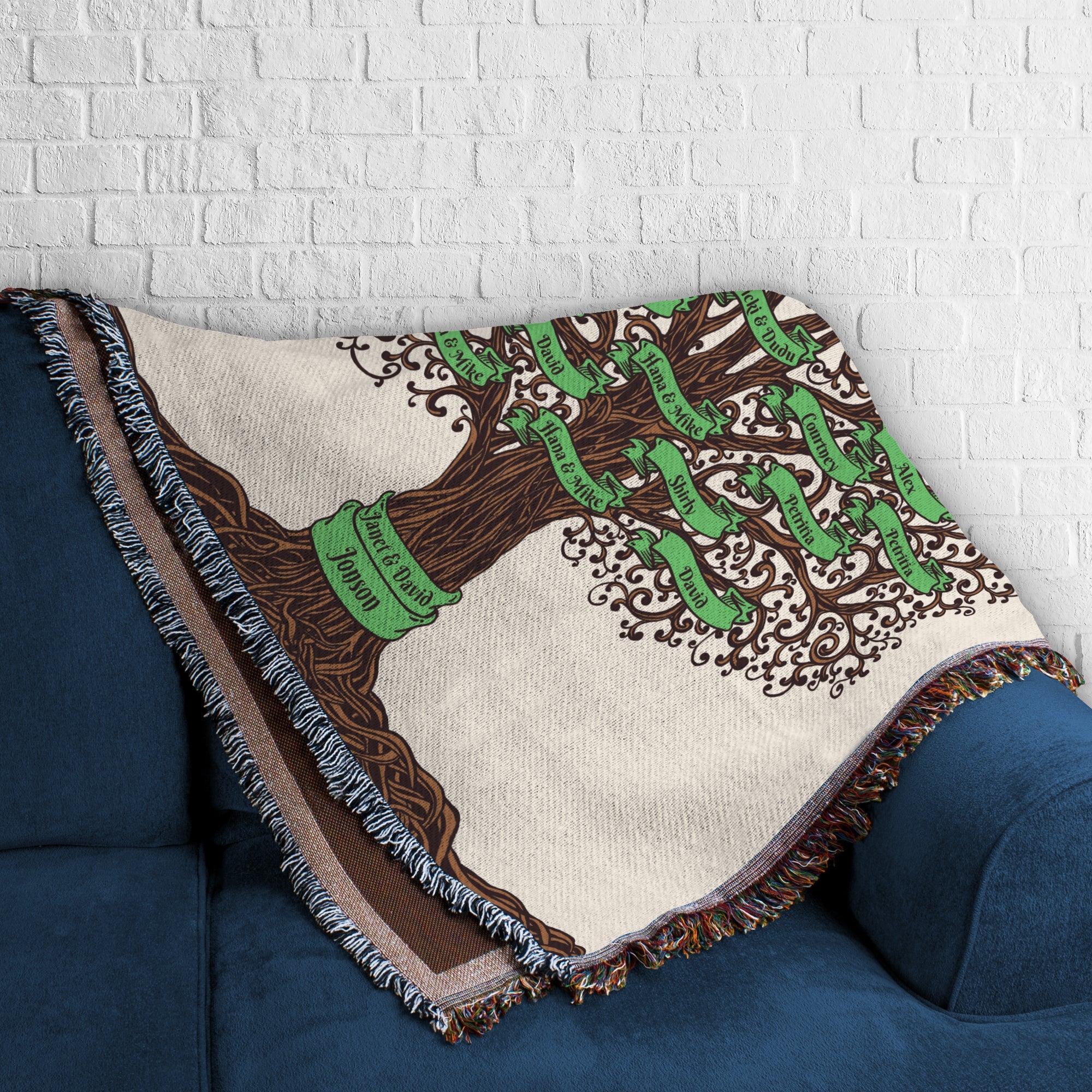 Family Tree Throw Blanket Sam Zoey