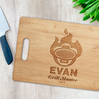 Personalized "Grill Master" Cutting Board Cutting Board Sam + Zoey 