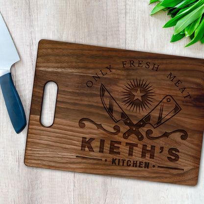 Personalized "Only Fresh Meat" Cutting Board Cutting Board Sam + Zoey 