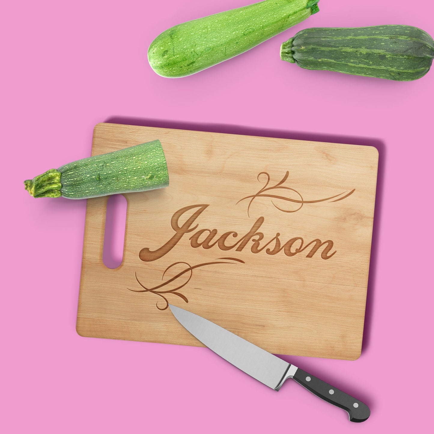 Personalized "Script" Cutting Board Cutting Board Sam + Zoey Maple 