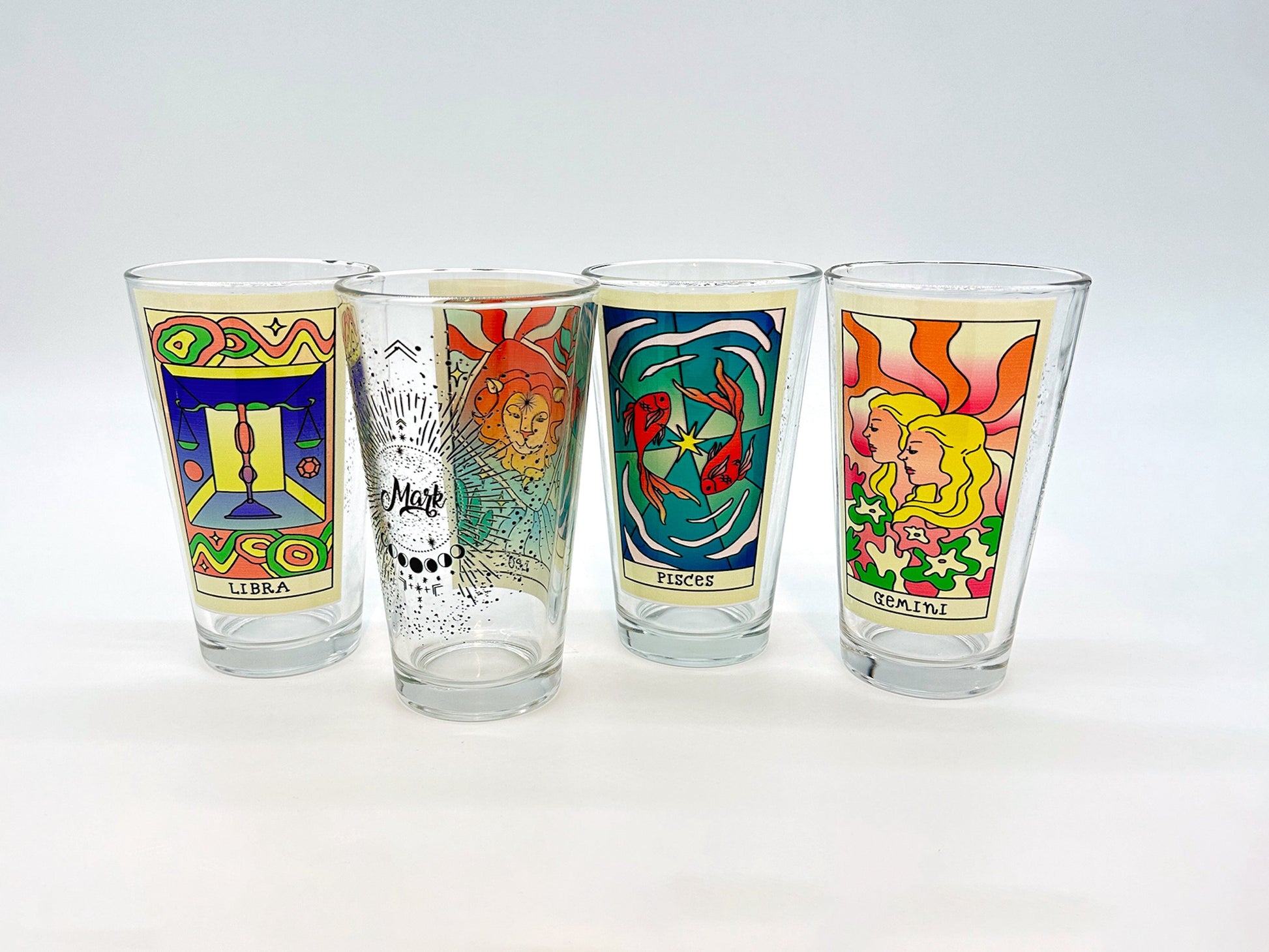 Glass Tumbler: Personalized Zodiac Glass Tumbler Sam + Zoey