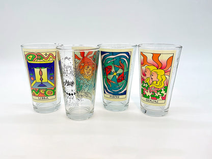 Glass Tumbler: Personalized Zodiac Glass Tumbler Sam + Zoey