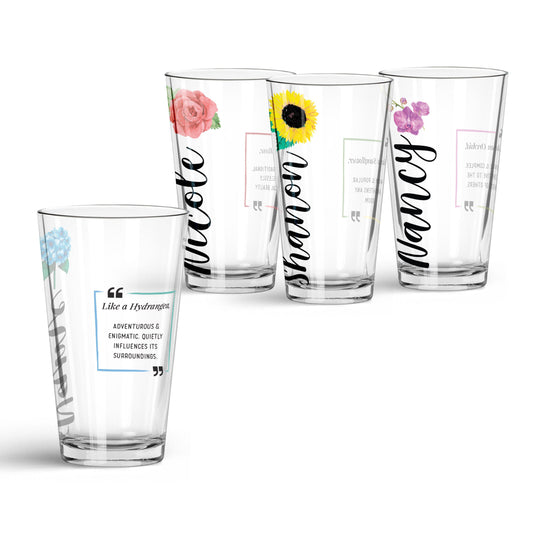 Glass Tumbler: Special Flower Glass Tumbler Sam + Zoey