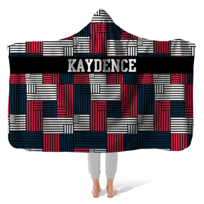 Hooded Fleece Blanket: American Geo Hooded Fleece Blanket Sam + Zoey