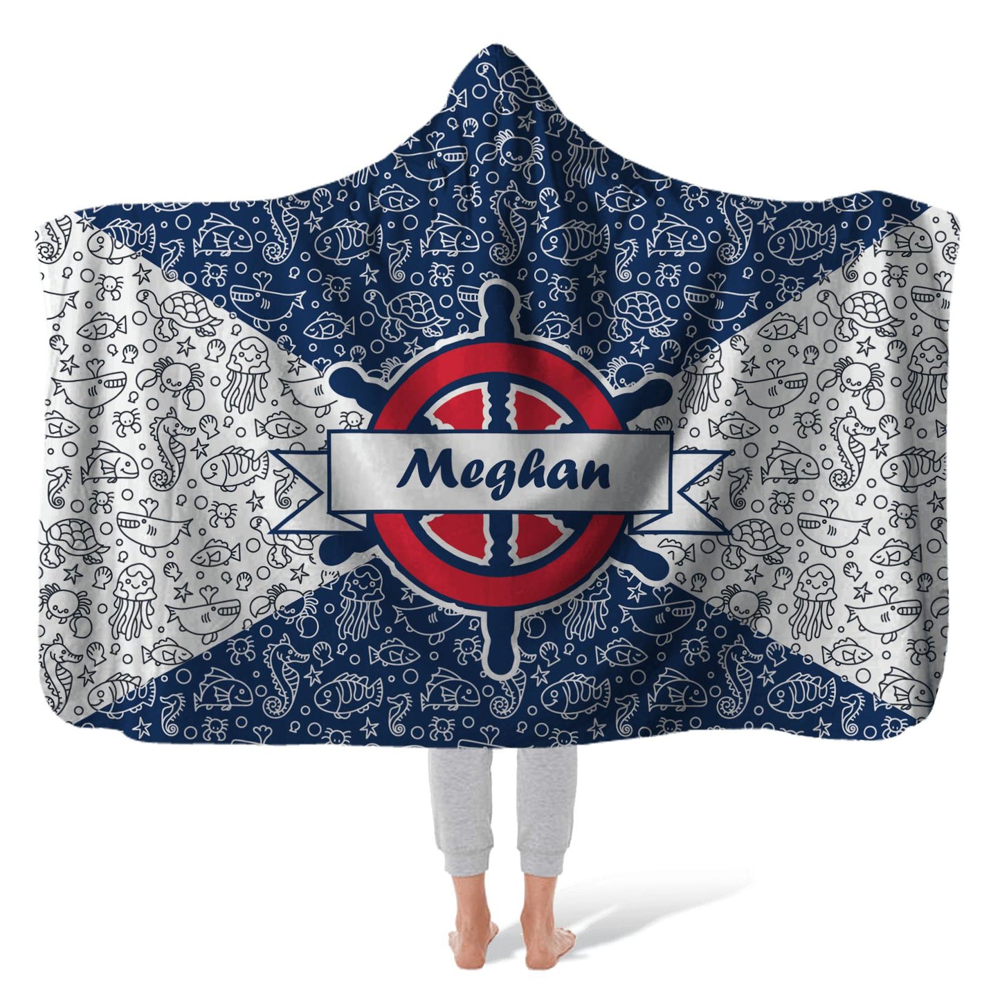 Hooded Fleece Blanket: Backstay Hooded Fleece Blanket Sam + Zoey