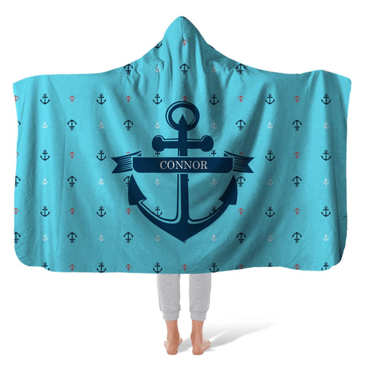 Hooded Fleece Blanket: Bluepeter Hooded Fleece Blanket Sam + Zoey