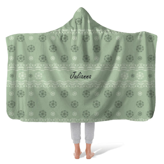 Hooded Fleece Blanket: Doily Dots Hooded Fleece Blanket Sam + Zoey