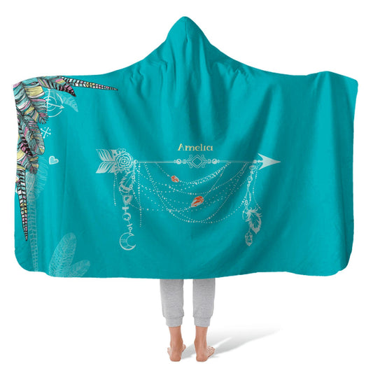 Hooded Fleece Blanket: Drifter Hooded Fleece Blanket Sam + Zoey