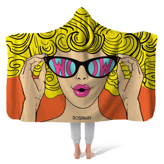 Hooded Fleece Blanket: Expression Hooded Fleece Blanket Sam + Zoey