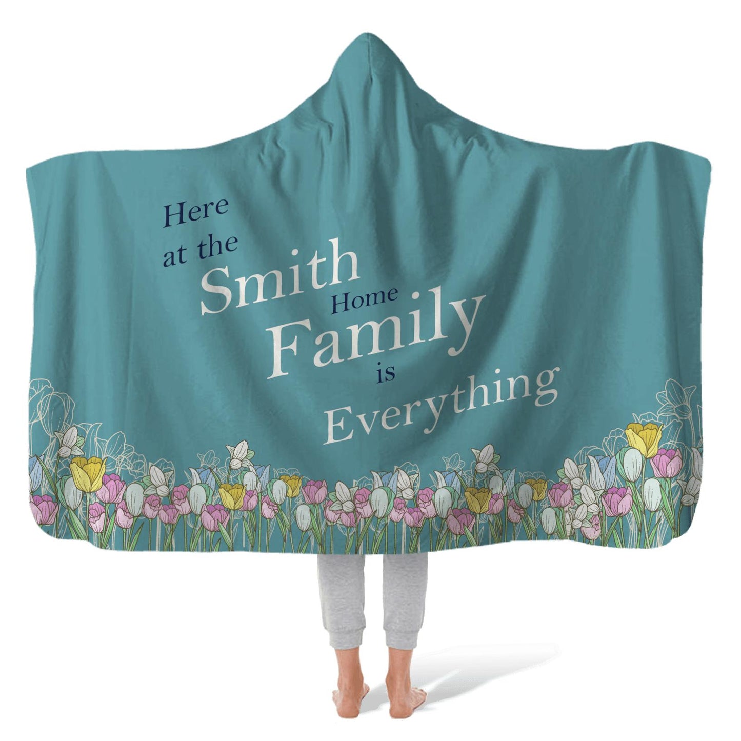 Hooded Fleece Blanket: Family Vally Hooded Fleece Blanket Sam + Zoey