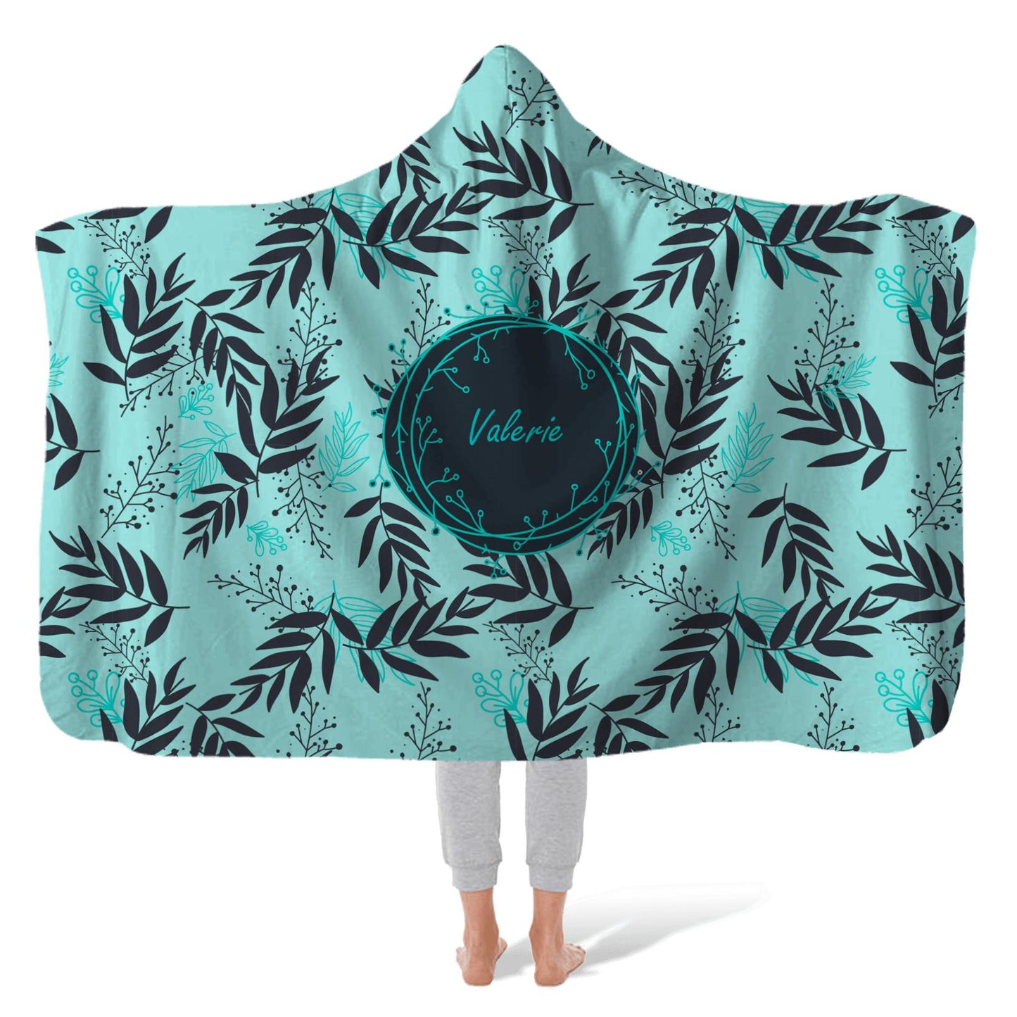 Hooded Fleece Blanket: Floral Reef Hooded Fleece Blanket Sam + Zoey