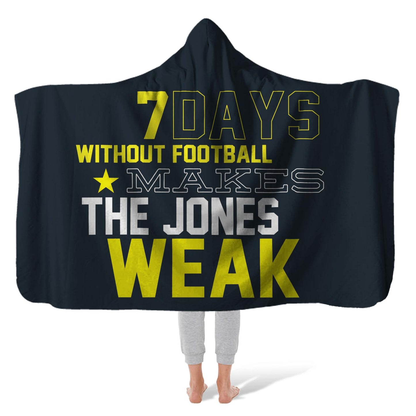 Hooded Fleece Blanket: Football Fomo Hooded Fleece Blanket Sam + Zoey