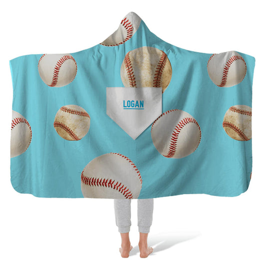 Hooded Fleece Blanket: Home Plate Hooded Fleece Blanket Sam + Zoey