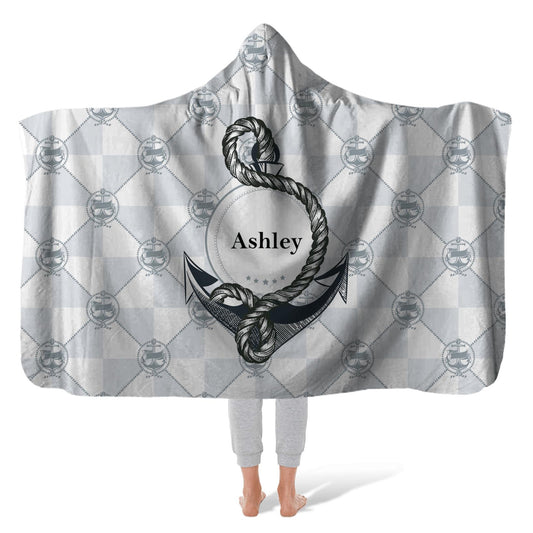 Hooded Fleece Blanket: Hooked Hooded Fleece Blanket Sam + Zoey