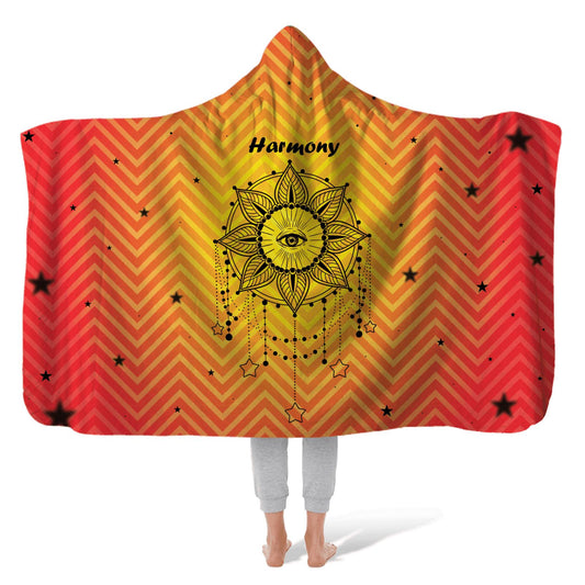 Hooded Fleece Blanket: Mystic Sight Hooded Fleece Blanket Sam + Zoey