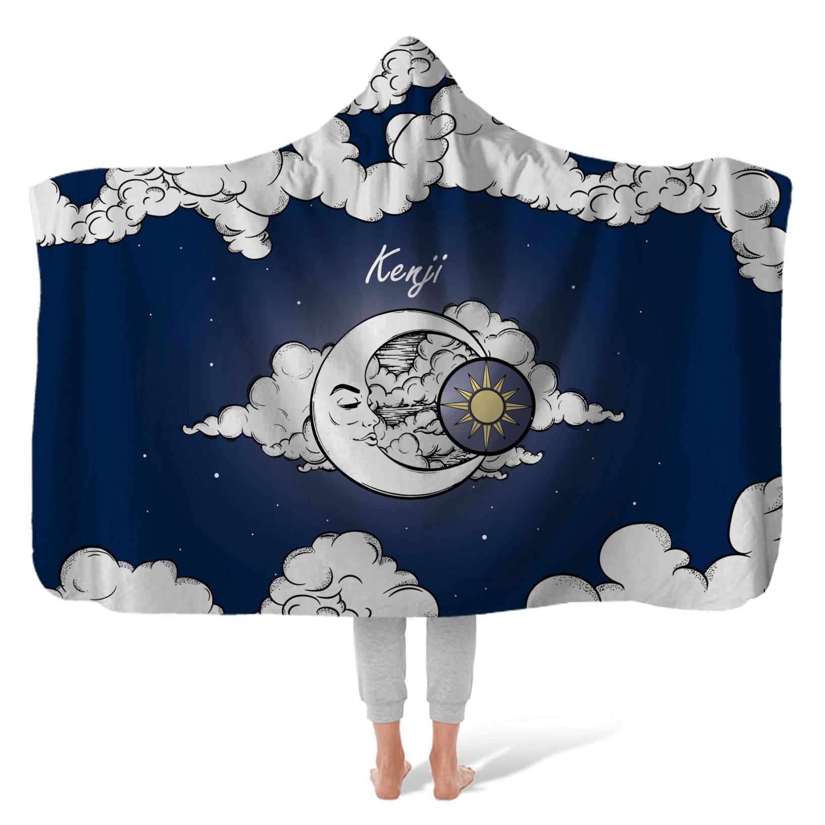 Hooded Fleece Blanket: Night Sky Hooded Fleece Blanket Sam + Zoey