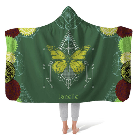 Hooded Fleece Blanket: Open Wings Hooded Fleece Blanket Sam + Zoey