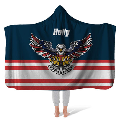 Hooded Fleece Blanket: Patriot Party Hooded Fleece Blanket Sam + Zoey