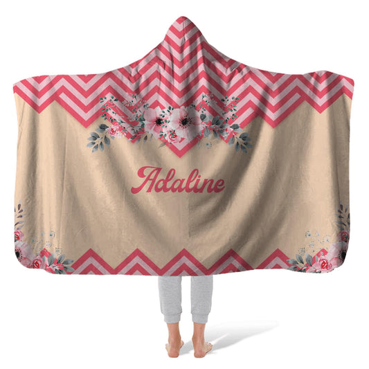 Hooded Fleece Blanket: Pleasant in Pink Hooded Fleece Blanket Sam + Zoey