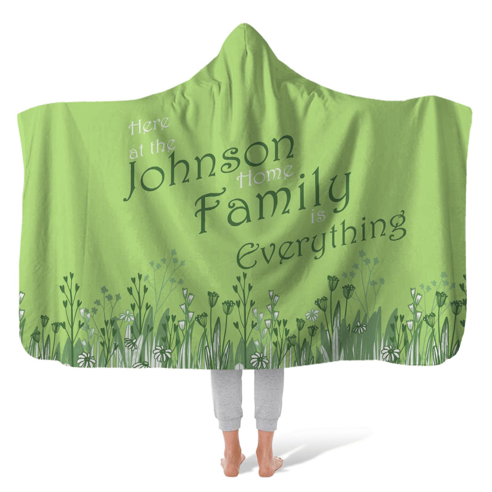 Hooded Fleece Blanket: Verde Hooded Fleece Blanket Sam + Zoey