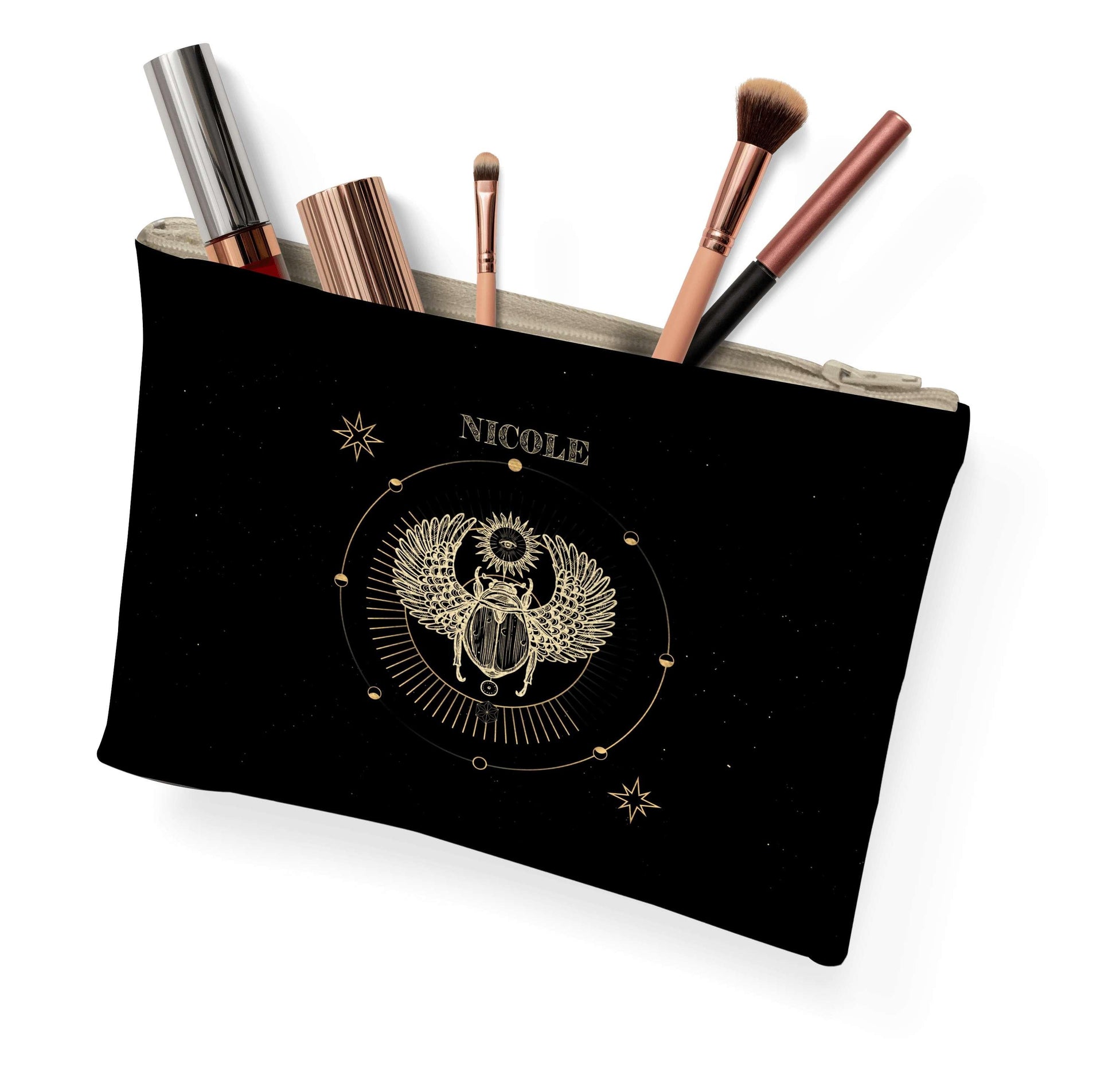 Makeup Pencil Case: Scarab Makeup Pencil Case Sam + Zoey