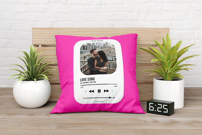 Personalized Love Song Custom Photo Pillow Sam + Zoey