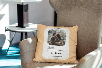 Personalized Love Song Custom Photo Pillow Sam + Zoey