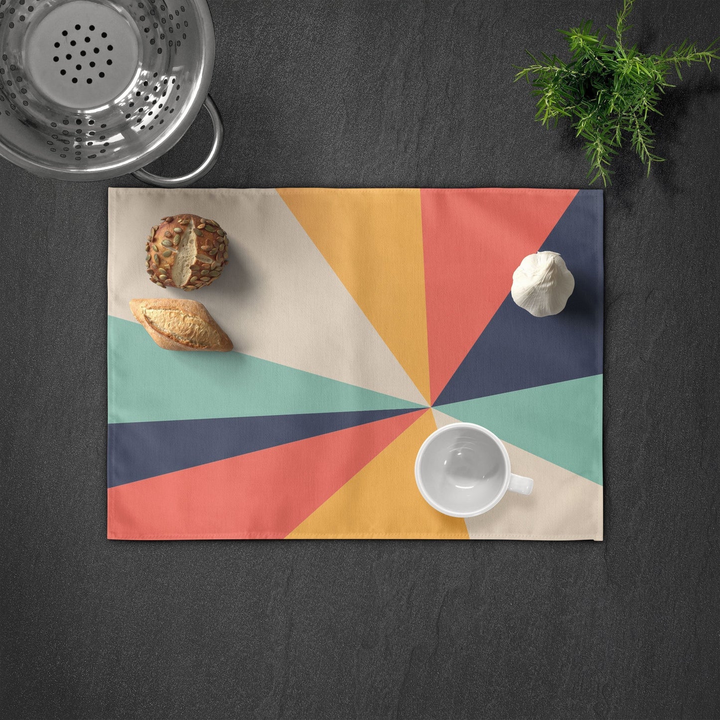 Placemat: 70's Sunrise Geometric Placemat Sam + Zoey