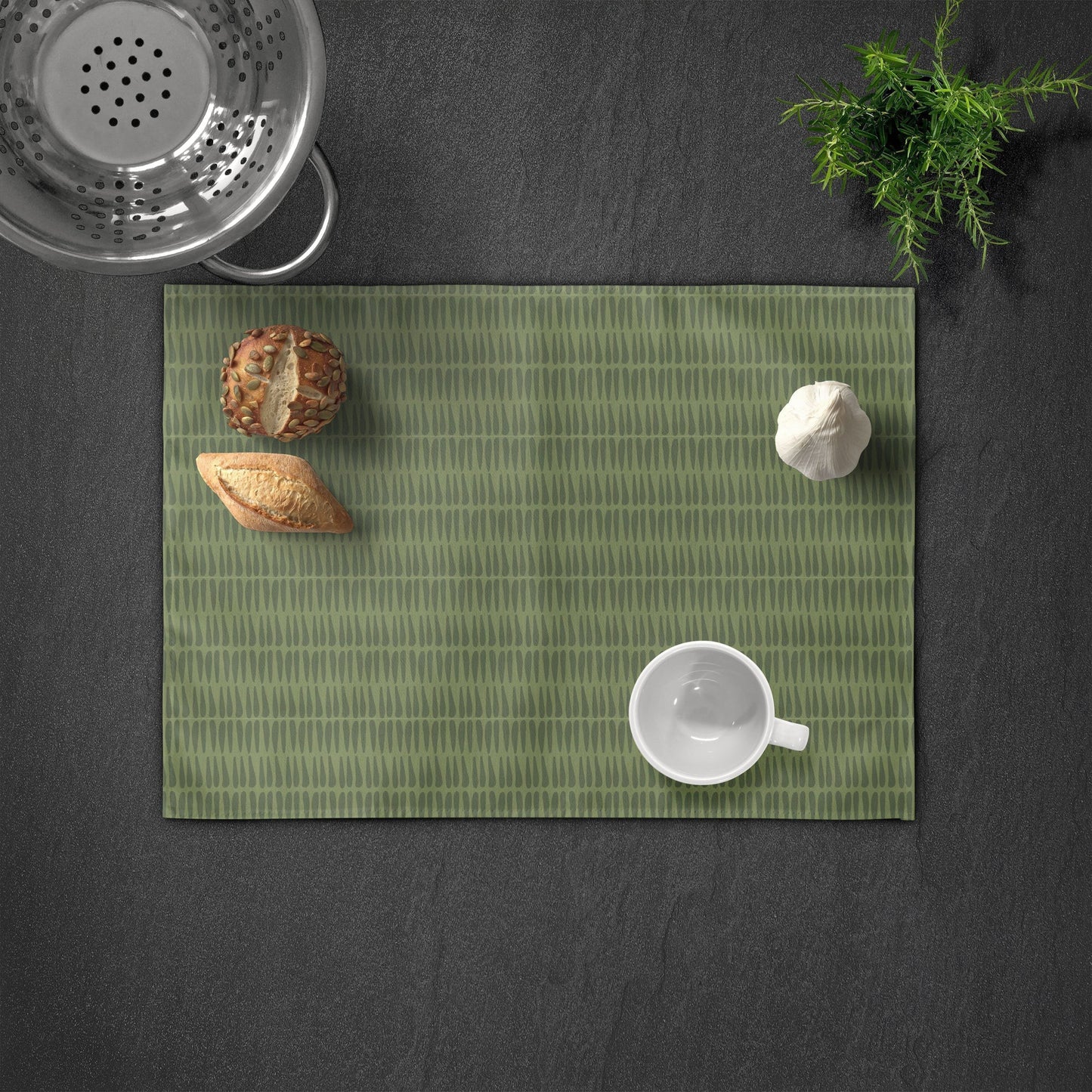 Olive Green Tribal Placemat | Sam + Zoey Home Basics