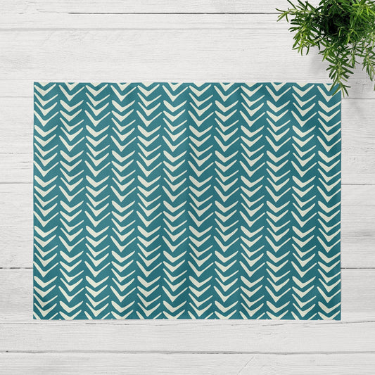 Teal Tribal Chevron Placemat