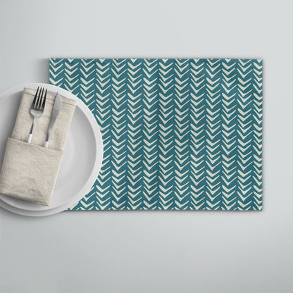 Teal Tribal Chevron Placemat