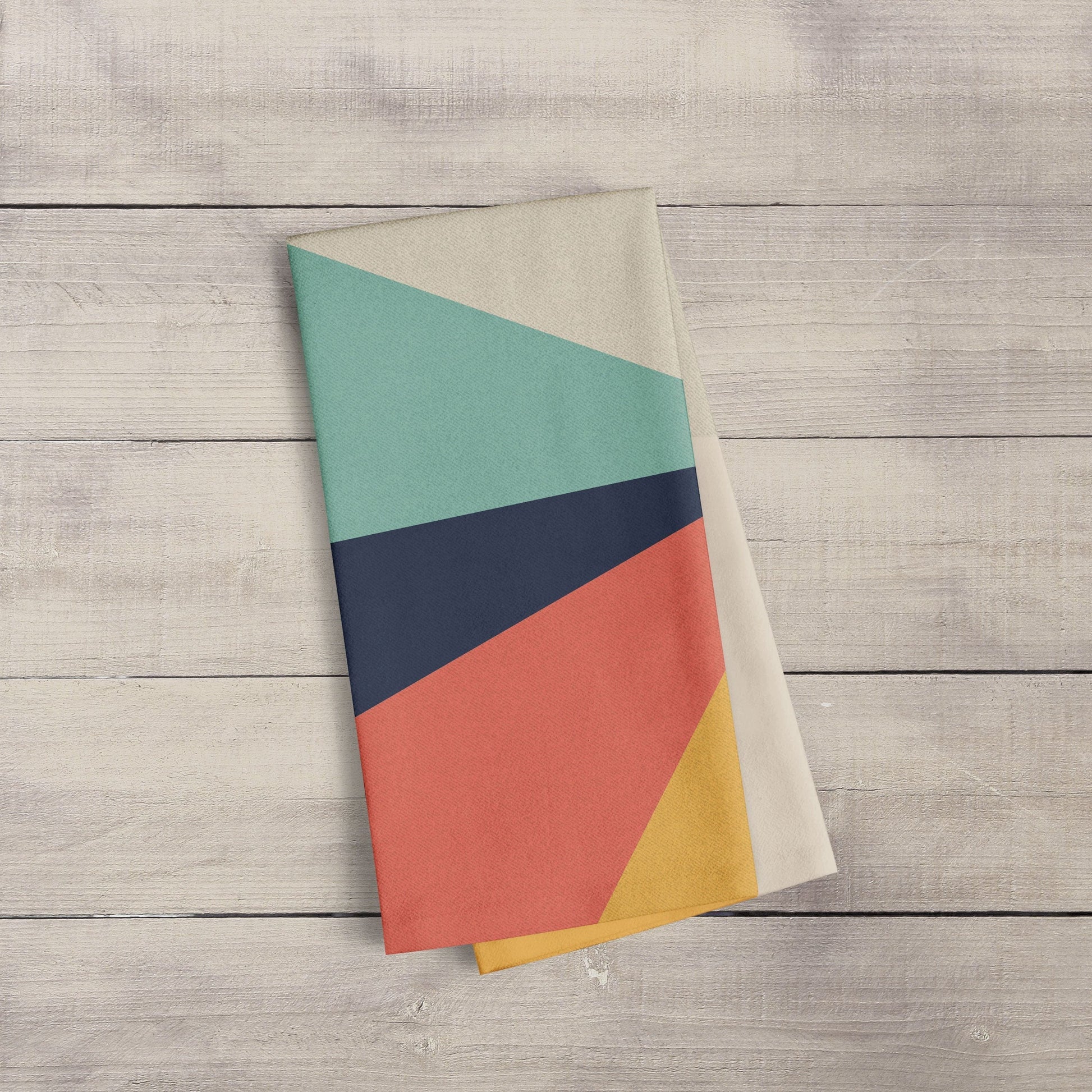 Tea Towel: 70's Sunrise Geometric panel Tea Towel Sam + Zoey