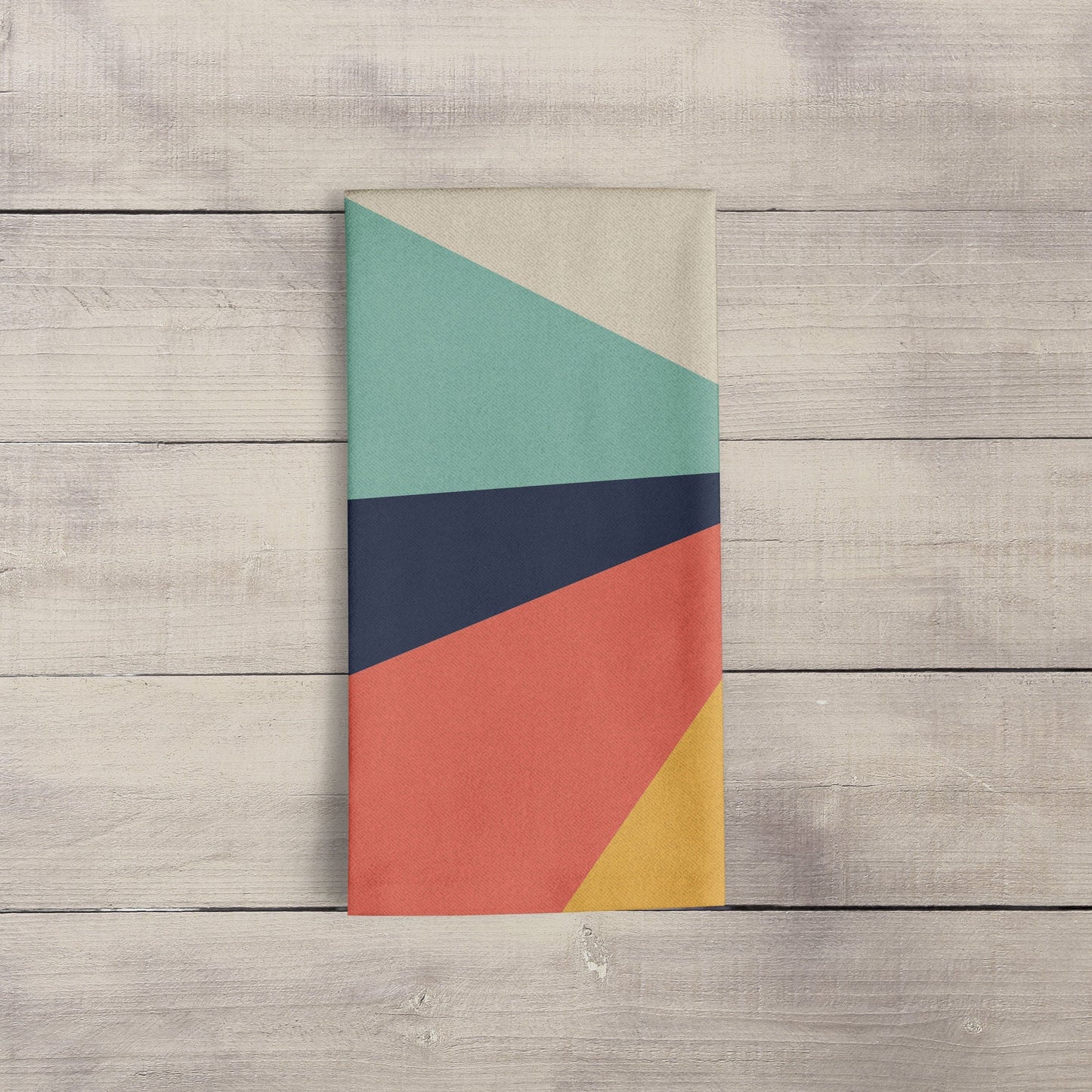 Tea Towel: 70's Sunrise Geometric panel Tea Towel Sam + Zoey