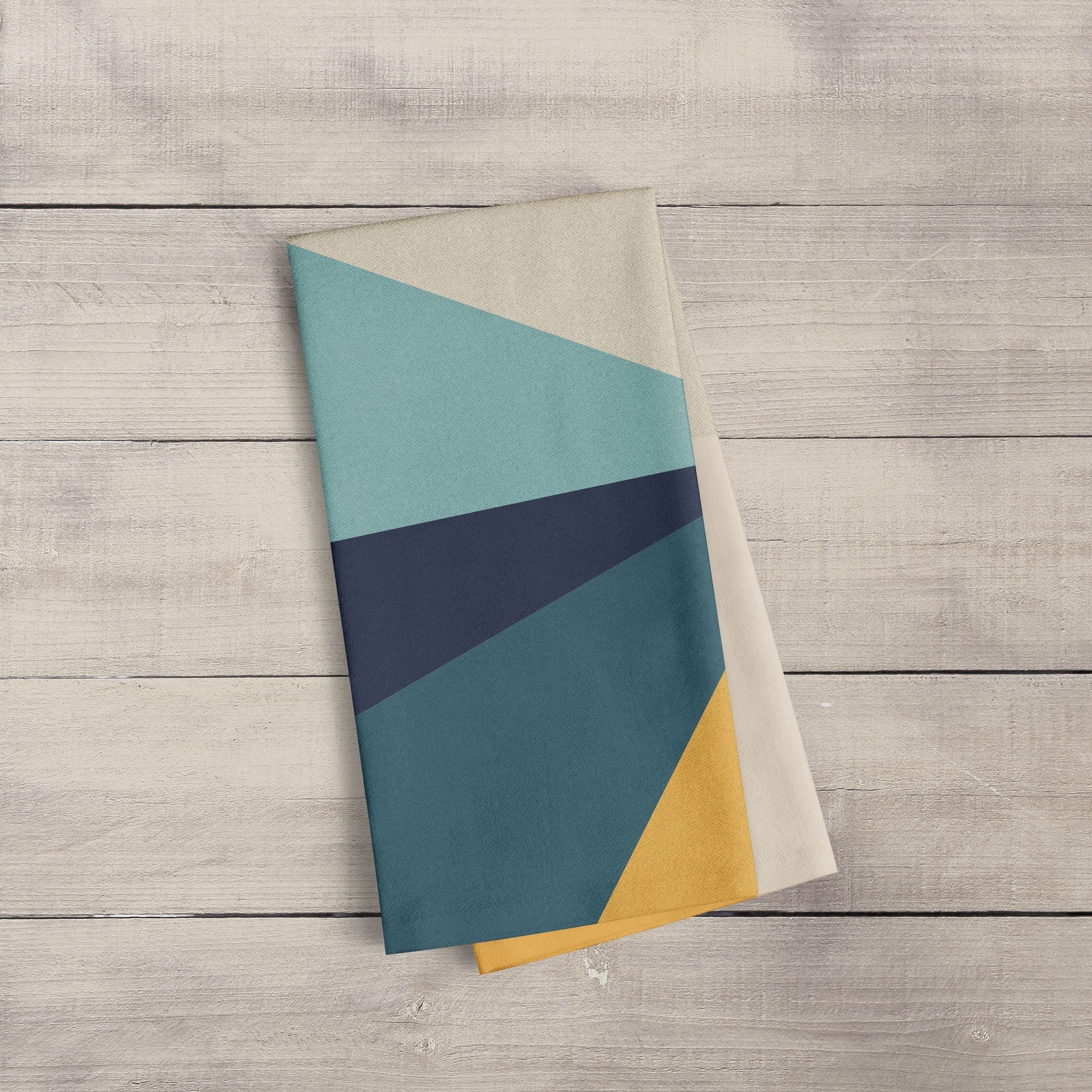 Tea Towel: 70's Sunrise Geometric panel Tea Towel Sam + Zoey