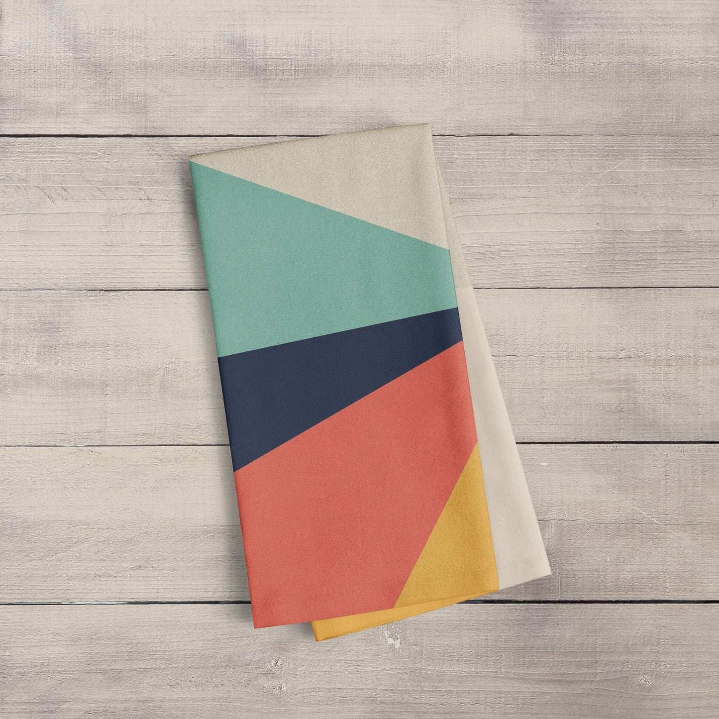 Tea Towel: 70's Sunrise Geometric panel Tea Towel Sam + Zoey