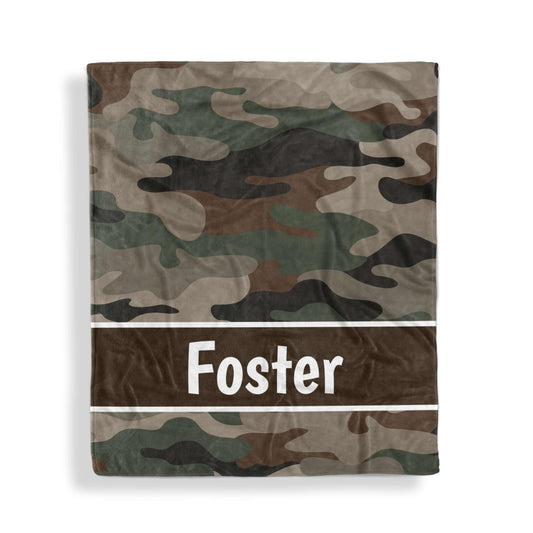 Throw Blankets: Personalized Cute Camo Throw Blankets Sam + Zoey