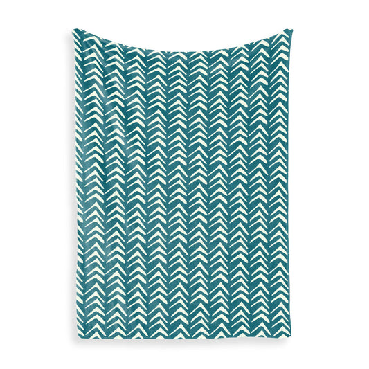 Throw Blankets: Teal Tribal Throw Blankets Sam + Zoey