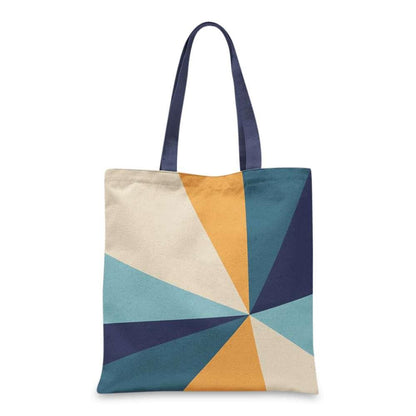 Tote: 70's Sunrise Geometric Tote Sam + Zoey Ice Sunrise