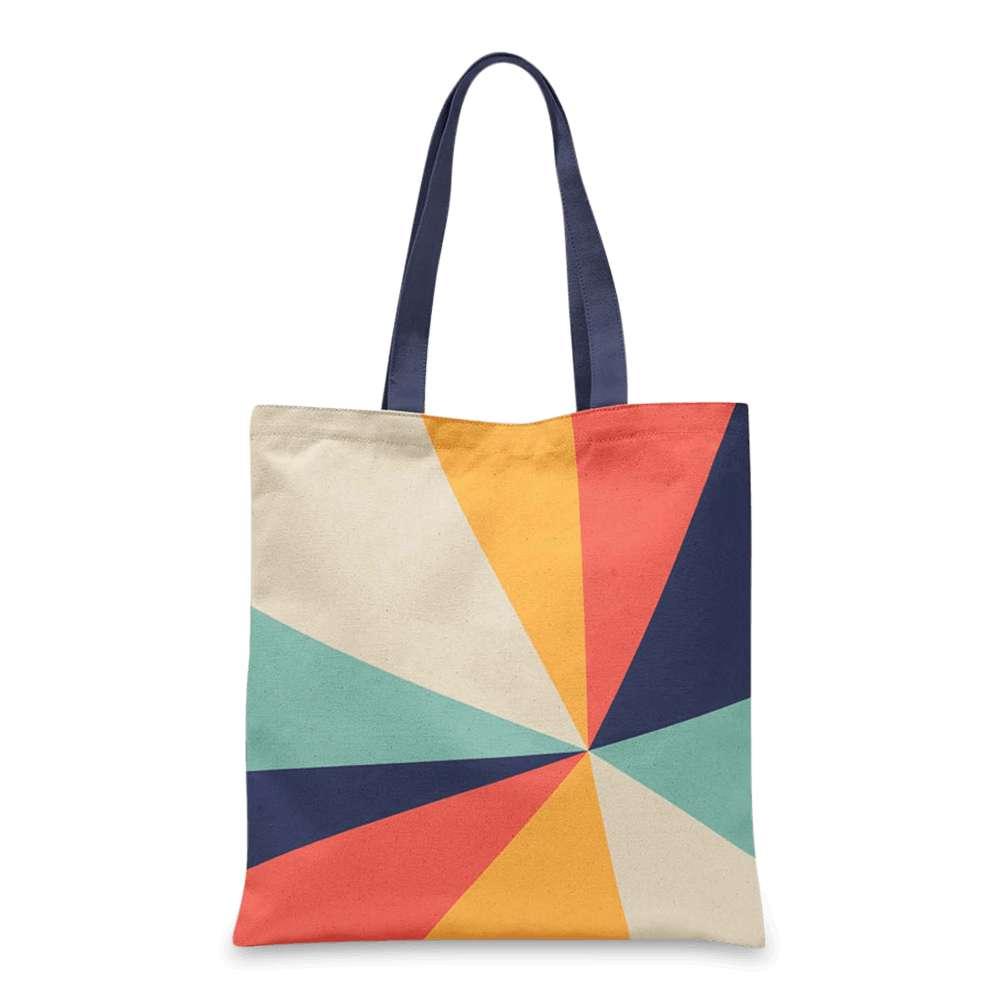 Tote: 70's Sunrise Geometric Tote Sam + Zoey Sunrise