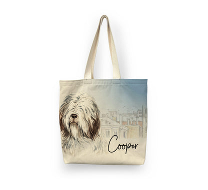 Personalized Dog Tote Tote Sam + Zoey Bearded Collie