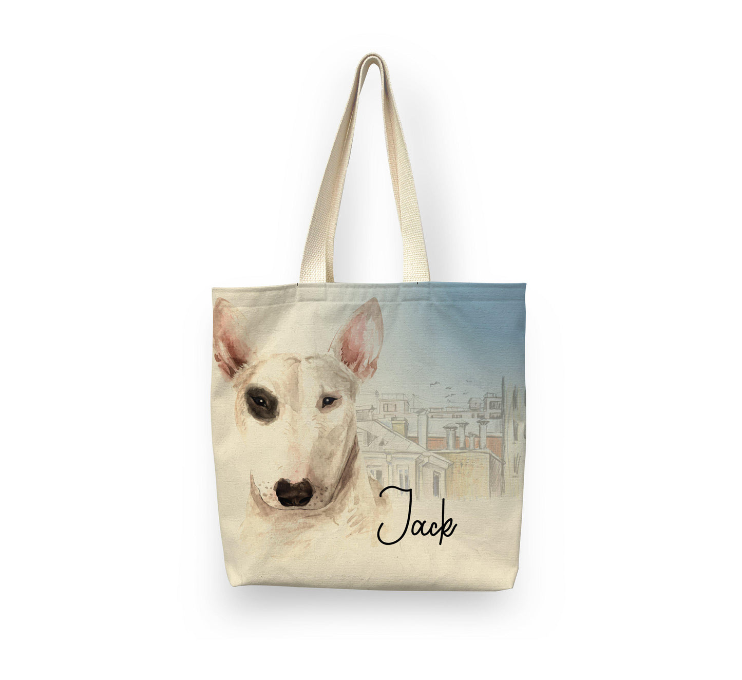 Personalized Dog Tote Tote Sam + Zoey Bull Terrier