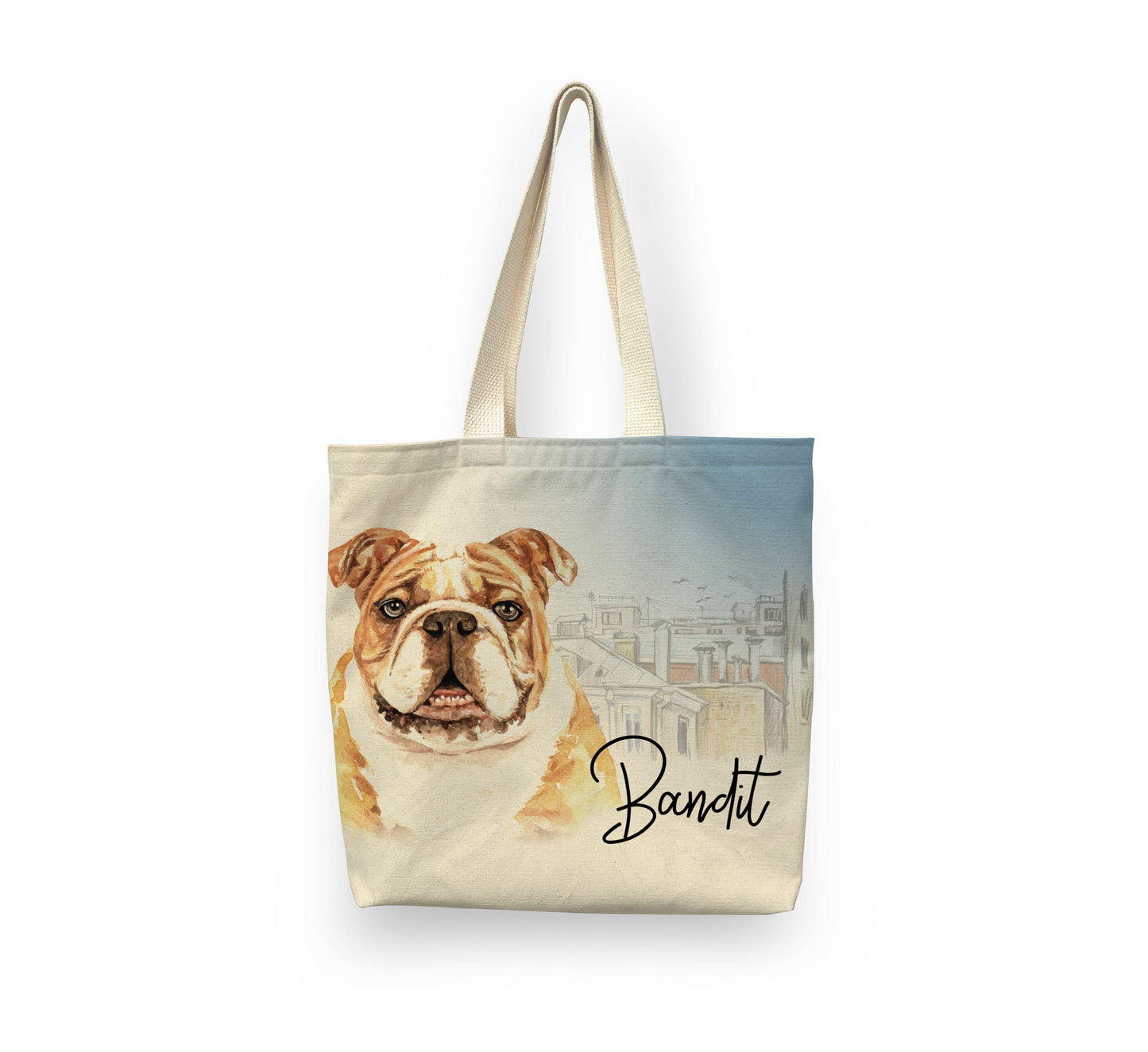 Tote: Dog Tote Sam + Zoey Bulldog