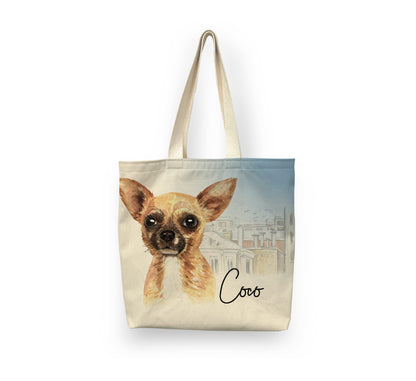 Personalized Dog Tote Tote Sam + Zoey Chihuahua