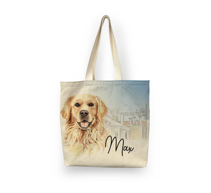 Tote: Dog Tote Sam + Zoey Golden Retriever