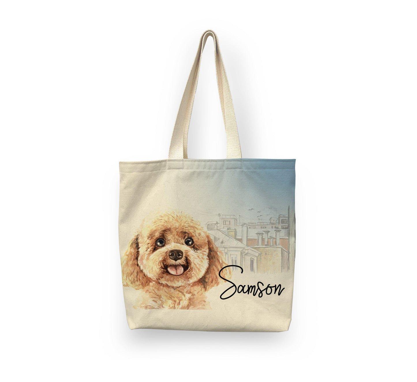 Personalized Dog Tote Tote Sam + Zoey Poodle