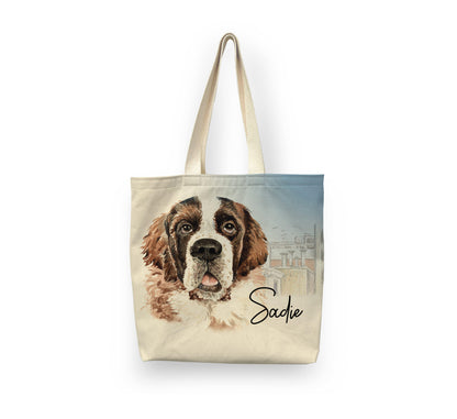 Tote: Dog Tote Sam + Zoey Saint Bernard